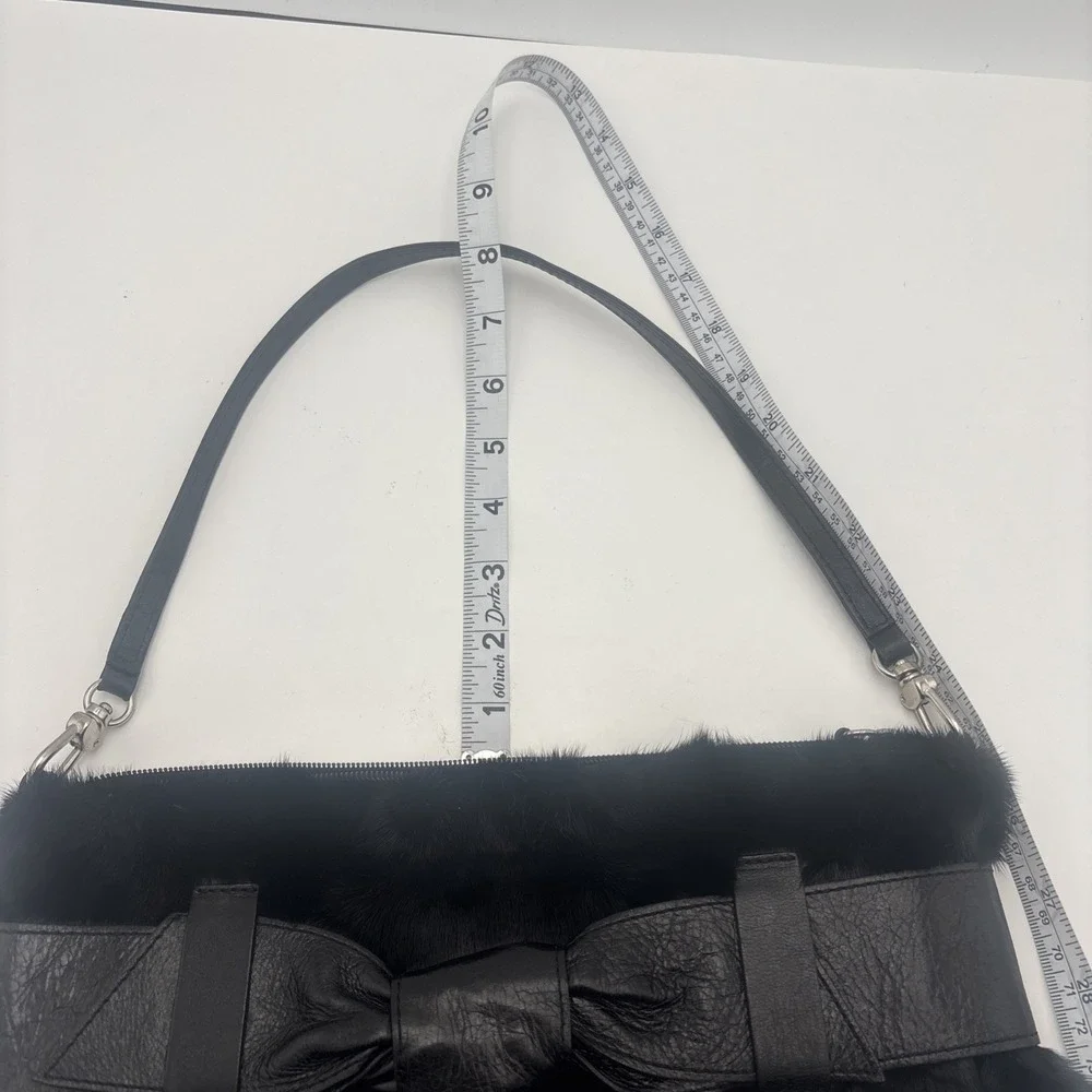 Roberta Gandolfi Fur‎ Mink Handbag Leather